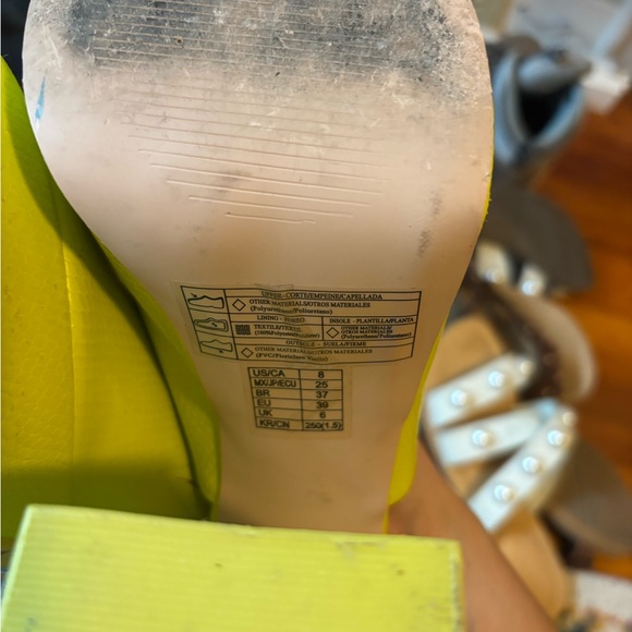 Forever 21 Neon Yellow Platform chunky heel y2k - Picture 5 of 5